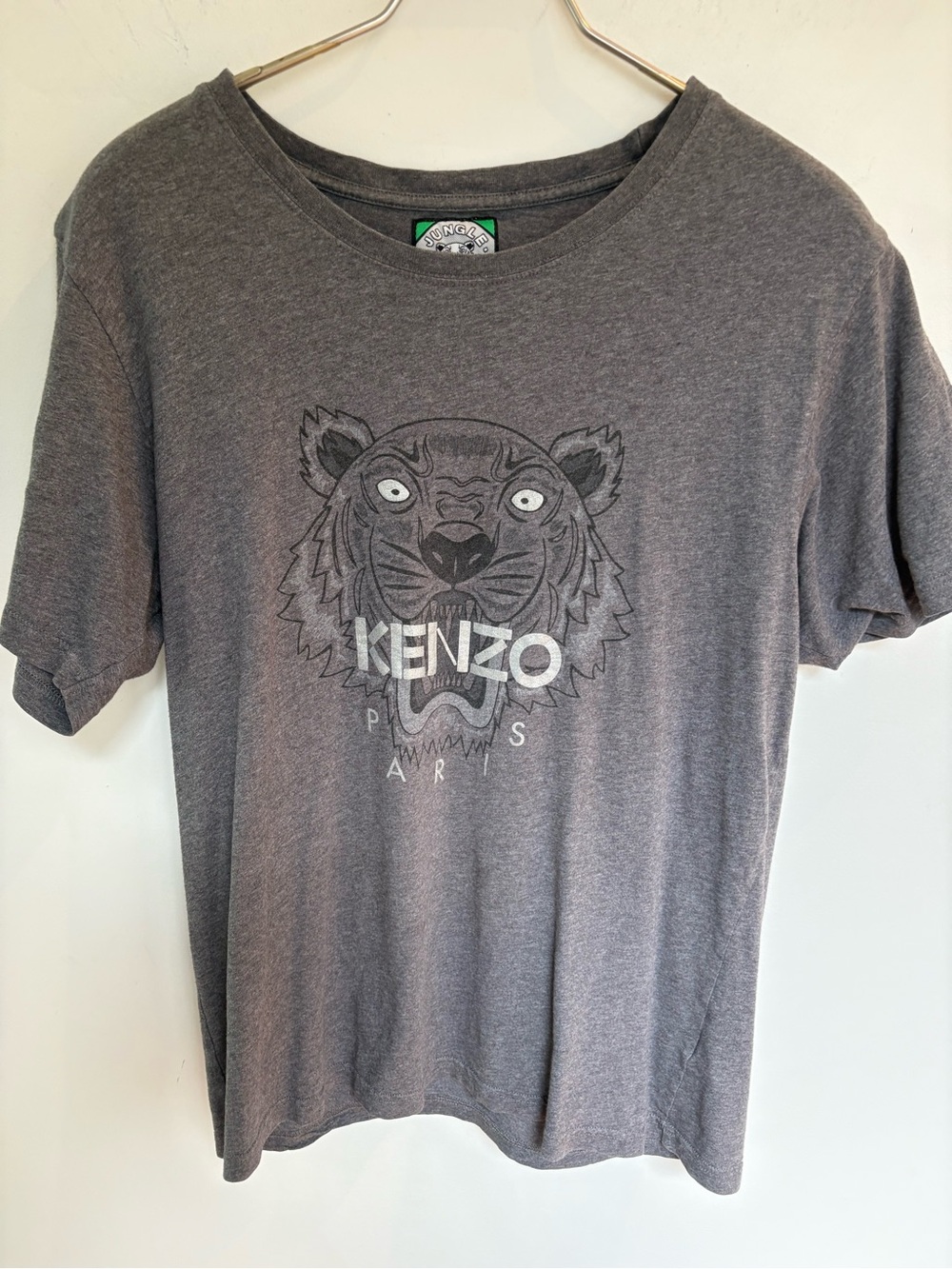 Kenzo Paris Grey Classic Tiger Logo Tee